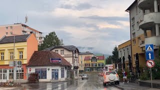 GORAŽDE BOSNA I HERCEGOVINA- Vožnja kroz grad/ Driving in the city GORAŽDE