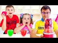 Roma and Diana learn colors with fruits and vegetables & how to count