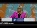 nea executive director kim anderson addresses the 2023 ra