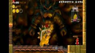 New Super Mario Bros. Wii - World 8-Castle and Final Boss (All Star Coins)