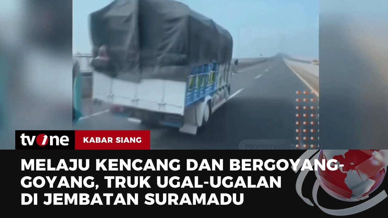 Aksi Ugal-Ugalan Truk Di Jembatan Suramadu | Kabar Siang TvOne - YouTube