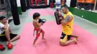 Muay Thai kid trained by Hassan Mansour -