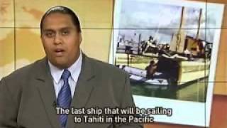 Unveiling of a ship to sail to Tahiti Te Karere Maori News TVNZ 7 Apr 2010 English Version