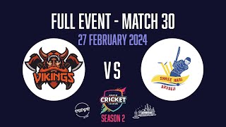 Match 30 - NNDYM Vikings vs SH Arvalli || NNDYM Cricket League 2024 at Gujarat College B ||