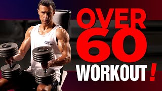 Over 60 Years Old Bodybuilding Style Workout With Dumbbells (JACKED GRANDPA WORKOUT!)