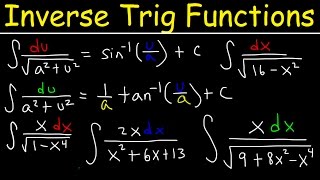 Integration into Inverse trigonometric functions using Substitution