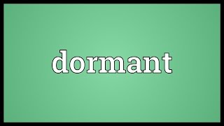 Dormant Meaning