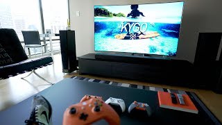 The Ultimate 4K TV SETUP - Tech Living Room Tour 2017