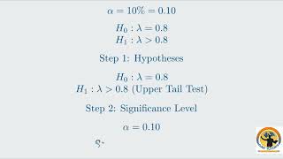 Poisson Hypothesis Testing Six Step Process