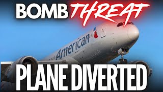 BOMB THREAT!! American Airlines. EMERGENCY LANDING!! Airplane. New York. LIVE.