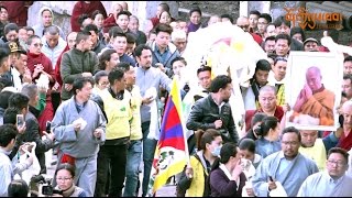 Martyr Dorjee Tsering corpse reception at Dharamsala