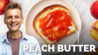 How to Can Peach Butter | A great way to use up peaches while they're in season for later!