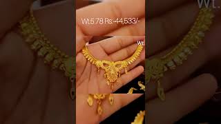 Daily wear Daily use latest 22ct Gold Trending Gold Necklace Design New 2024 with weight #trending