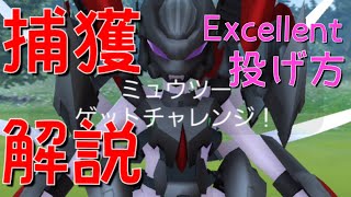 【アーマードミュウツー】捕獲解説！Excellentスローの投げ方を徹底解説！！【ポケモンGO】