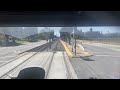 vta light rail blue line ride baypointe santa teresa cab view