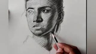 Portrait sketching demonstration by artist omkar pawar