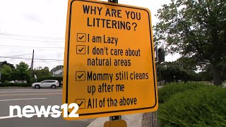 Trash Talk! Town of Babylon uses sassy signs to urge community not to litter | News 12