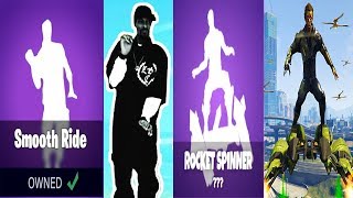 all new fortnite emote dances in real life click smooth ride - fortnite spinner