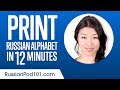 Review Russian Alphabet (print) in 20 minutes - Write and Read Russian