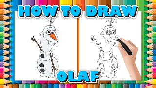 How to draw Olaf step by step | Disney frozen | Snowman