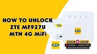 How To Unlock ZTE MF927U MTN 4G MiFi - [romshillzz]