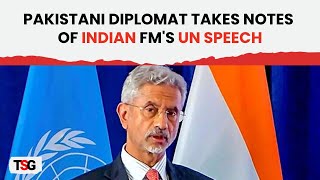 Pakistani Diplomat Caught Taking Notes During Jaishankar's Scathing UN Speech on Terrorism