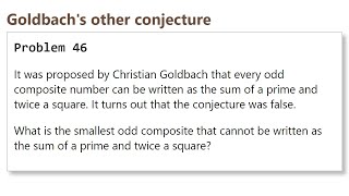 Project Euler: Problem 46 (C/C++)