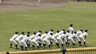 上尾高校 歩行~ランニングとアップ *風切音有り 2021年5月3日(月)春季高校野球埼玉県大会[準決勝花咲徳栄戦]