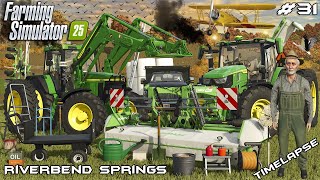 PREPARING MEADOWS FOR SILAGE HARVEST | Animals on RIVERBEND | Farming Simulator 25 | Episode 31