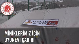 2'nci Hava İstihkâm İnşaat Taburumuz Miniklerimiz için Oyunevi Çadırı Kurdu