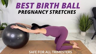Best Birth Ball Pregnancy Stretches (Feels AMAZING) 20 Minute Pregnancy Stretching Exercises