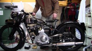 New Imperial motorcycle, 1938, model 23, fine tune.wmv