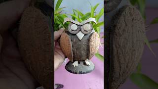 how to make a coconut shell owl🦉🦉, Easy To Make -Diy #shorts #shortsfeed #diy