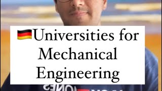 German Universities for Mechanical Engineering 🇩🇪