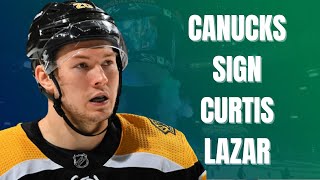 CANUCKS SIGN CURTIS LAZAR to a 3 year contract ($1M AAV)