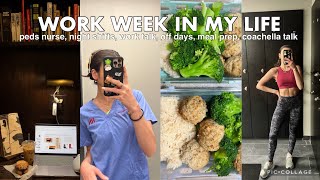 PEDS NURSE WEEK IN MY LIFE | 3 night shifts, off days, meal preps, podcasting, coachella talk