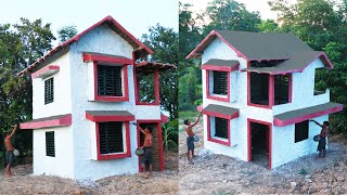 Build Beautiful Two​​​​ Story Villa Using Bamboo, Wood And Mud With Traditional Skills (part 2)