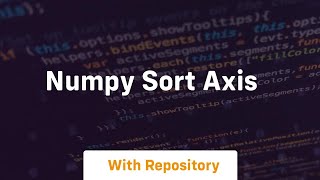 numpy sort axis