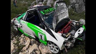 Goran Vuckovic Lovcen 2018 CRASH - Honda Civic N-2000