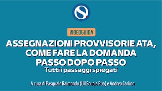 Assegnazioni provvisorie ATA, come fare la domanda passo dopo passo