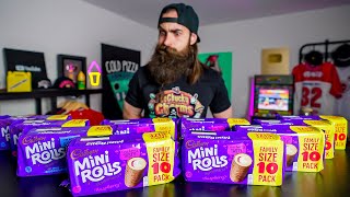 THE 100 CADBURY CHOCOLATE ROLL CHALLENGE | 12,000 CALORIES | BeardMeatsFood