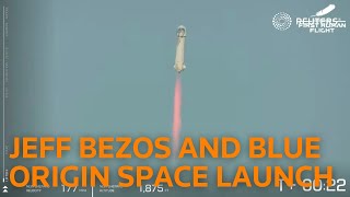 LIVE: Billionaire Jeff Bezos launches into space aboard Blue Origin's New Shepard spacecraft