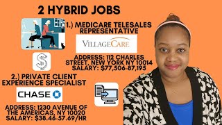 2 NYC-Manhattan Hybrid Jobs | 2 Companies | Full Time | Great Salaries! | Apply Today!