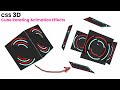 Pure CSS3 3D Cube Rotating Box Animation || CSS Keyframes Animated Tutorial