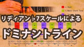 Lydian♭7 Scaleを使用したドミナントライン！