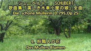 シューベルト　歌曲集①「美しき水車小屋の娘」(粉職人の花)　　SCHUBERT  「Die schone Mullerin」D.795,Op.25 (Des Mullers Blumen)