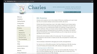 Using Charles HTTP Proxy Server to Intercept HTTPS (SSL) Traffic