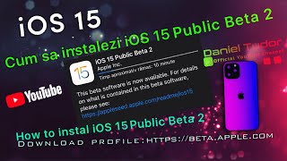 Cum sa instalezi iOS 15 public beta | Apple iPhone | iOS 15