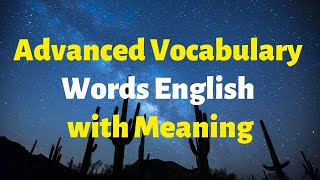 Advanced Vocabulary Words English Learn with Meaning ★ Improve Your Vocabulary ✔