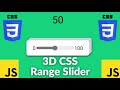 3D Isometric CSS Range Slider With Javascript Functionality